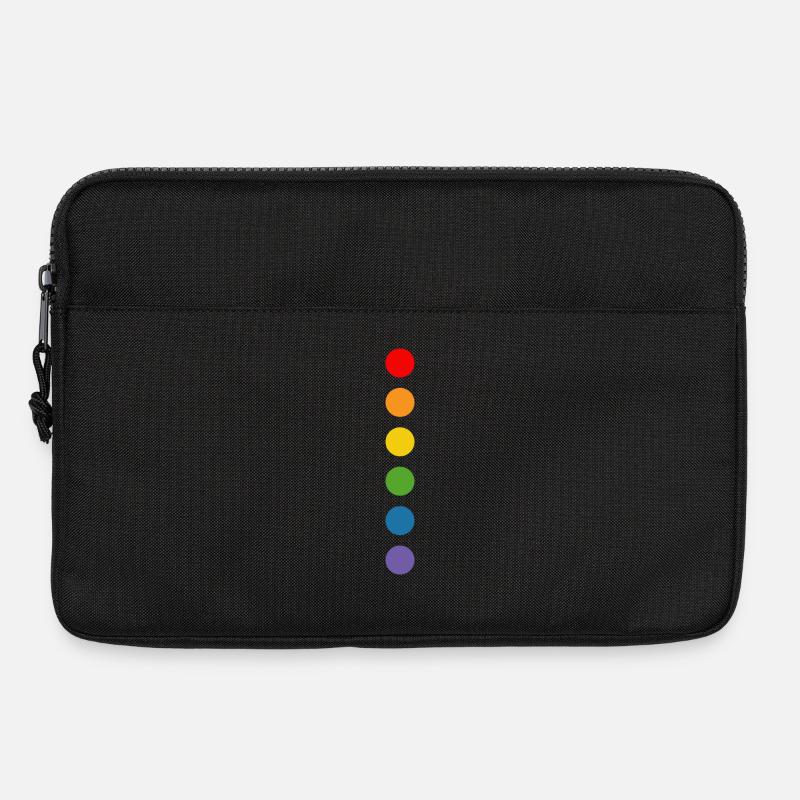 Regenbogen rounds - Laptoptasche 13" - Schwarz