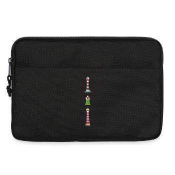Hamburg, lighthouses Tinsdal Bunthaus Wittenbergen - Laptop bag 13" - black - Front