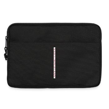 Lettrage antifasciste sur fond blanc vertical - Sacoche pour ordinateur portable 13 pouces - noir - Devant