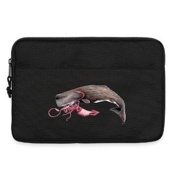 Avec cachalot calmars - cachalot - Cachalot - Sacoche pour ordinateur portable 13 pouces - noir - Devant