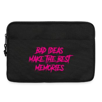 Bad ideas make the best memories - Laptoptasche 13" - Schwarz - Vorne