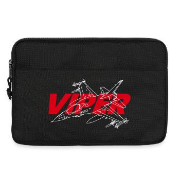 F-16 Viper / Fighting Falcon Düsenjäger / F16 - Laptoptasche 13" - Schwarz - Vorne