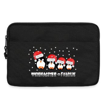 Weihnachten = Familie / X Mas / Pinguine / Schnee - Laptoptasche 13" - Schwarz - Vorne