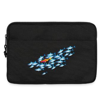 le poisson coloré dans l’essaim de poisson - Sacoche pour ordinateur portable 13 pouces - noir - Devant