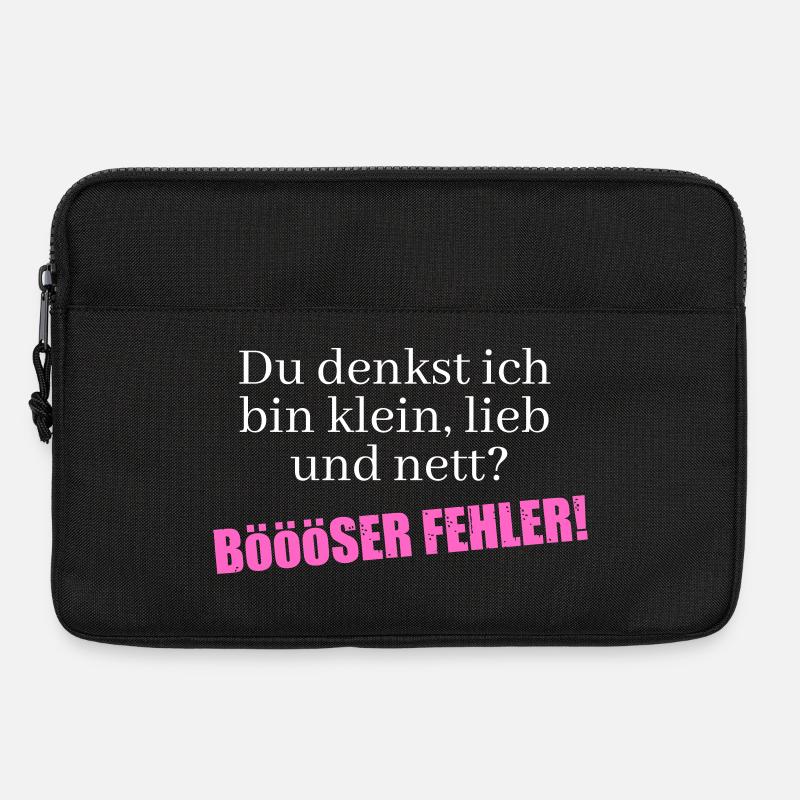 Du denkst ich bin klein, lieb und nett - Laptoptasche 13" - Schwarz