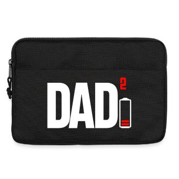 Dad Power Squared Battery Icon - Laptop bag 13" - black - Front