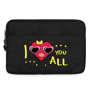 I love you all - Laptop bag 13" - black - Front