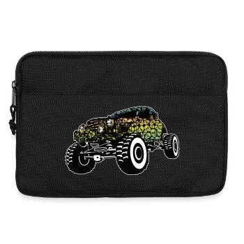 Monster Truck Schädel Gradient - Laptoptasche 13" - Schwarz - Vorne