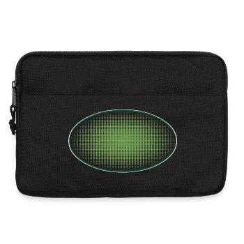 Points verts ovales, avec cadre - Sacoche pour ordinateur portable 13 pouces - noir - Devant
