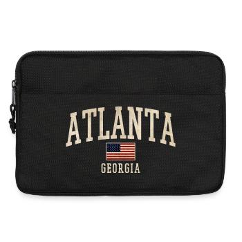 Atlanta Georgia Retro Flag Tee - Laptop bag 13" - black - Front