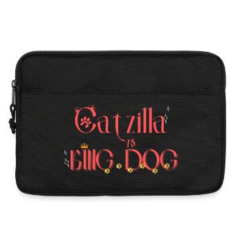 Catzilla vs Roi Chien - Sacoche pour ordinateur portable 13 pouces - noir - Devant
