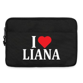 T-Shirt Name Ich liebe Liana T-Shirt Geschenkidee - Laptoptasche 13" - Schwarz - Vorne