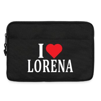Name T-Shirt I love Lorraine T-Shirt Geschenkidee - Laptoptasche 13" - Schwarz - Vorne