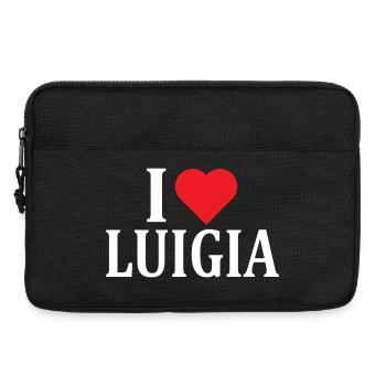 Name T-Shirt I love Luigia T-Shirt Geschenkidee - Laptoptasche 13" - Schwarz - Vorne