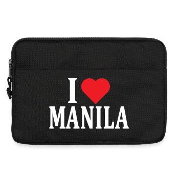 Name T-Shirt I love Manila T-Shirt Geschenkidee - Laptoptasche 13" - Schwarz - Vorne