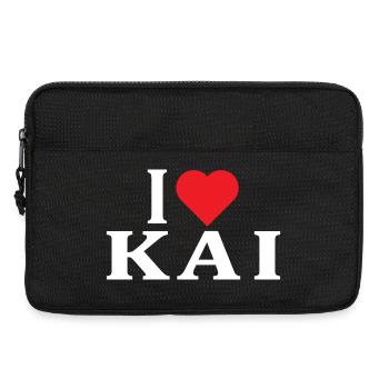 t-shirt name I love Kai t-shirt gift idea - Laptop bag 13" - black - Front