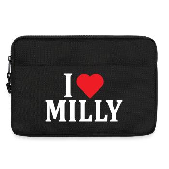 t-shirt name I love Milly t-shirt gift idea - Laptop bag 13" - black - Front