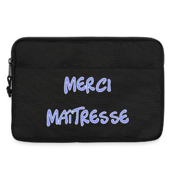 MAÎTRESSE. MERCI. MERCI MAÎTRESSE. - Sacoche pour ordinateur portable 13 pouces - noir - Devant