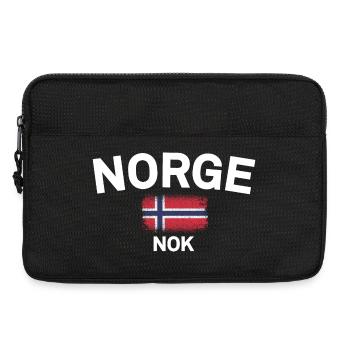 Emblème du drapeau Norge NOK - Sacoche pour ordinateur portable 13 pouces - noir - Devant