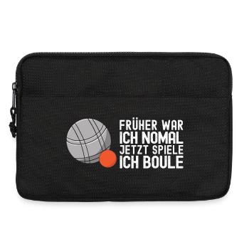 Früher war ich normal jetzt spiele ich Boule! - Laptoptasche 13" - Schwarz - Vorne