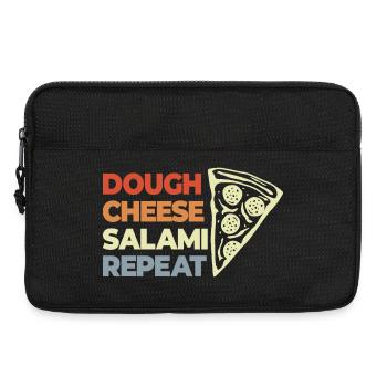 Lustiger Pizza Spruch - Laptoptasche 13" - Schwarz - Vorne