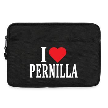 t-shirt j’aime Pernilla t-shirt idée cadeau - Sacoche pour ordinateur portable 13 pouces - noir - Devant