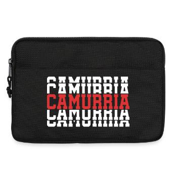 T-Shirt Camurria T-Shirt Sicilia gestapelter Text - Laptoptasche 13" - Schwarz - Vorne