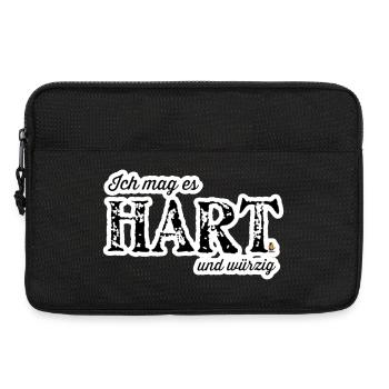 Hart und Würzig Textdesign - Laptoptasche 13" - Schwarz - Vorne