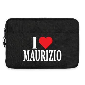 t-shirt I love Maurizio t-shirt gift idea - Laptop bag 13" - black - Front