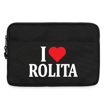 t-shirt J’aime Rolita t-shirt idée cadeau - Sacoche pour ordinateur portable 13 pouces - noir - Devant