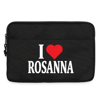 t-shirt J'aime Rosanna t-shirt idée cadeau - Sacoche pour ordinateur portable 13 pouces - noir - Devant