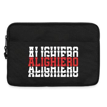 Alighiero t-shirt stacked text gift t-shirt - Laptop bag 13" - black - Front