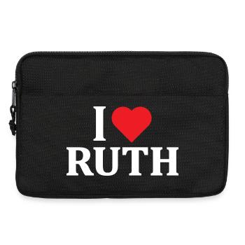 T-Shirt I love Ruth T-Shirt Geschenkidee - Laptoptasche 13" - Schwarz - Vorne