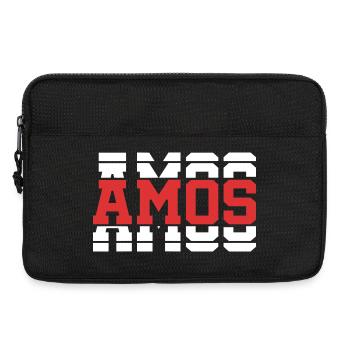 t-shirt Amos t-shirt gift idea stacked text - Laptop bag 13" - black - Front