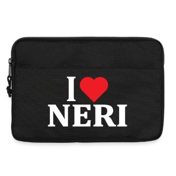 J’aime l’idée cadeau de T-Shirt noir - Sacoche pour ordinateur portable 13 pouces - noir - Devant