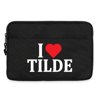 T-Shirt I love Tilde T-Shirt Geschenkidee - Laptoptasche 13" - Schwarz - Vorne