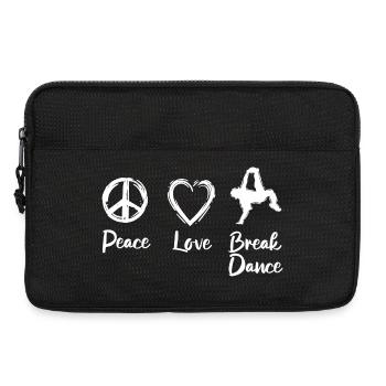 Peace Love Break Dance - Laptop bag 13" - black - Front
