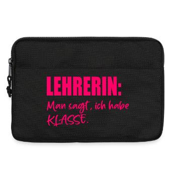 Lehrerin Sprüche KOMPLIMENTE - Laptoptasche 13" - Schwarz - Vorne