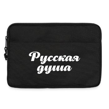 L’âme russe ! Dire en russe pour la Russie - Sacoche pour ordinateur portable 13 pouces - noir - Devant