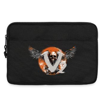 V2 Skull Motorbike Chopper Design Bobber - Laptoptasche 13" - Schwarz - Vorne