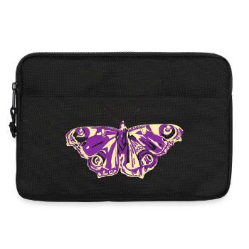 Lila-Gelber Schmetterling - Laptoptasche 13" - Schwarz - Vorne