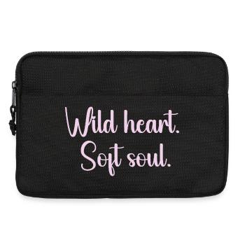 Wild Heart Gentle Soul - Laptop bag 13" - black - Front