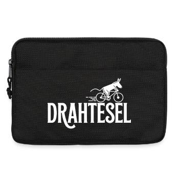Drahtesel Lustiger Esel Auf Fahrrad Design - Laptoptasche 13" - Schwarz - Vorne