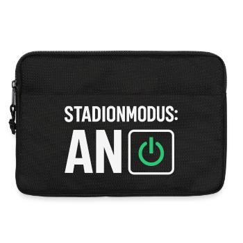 Stadionmodus: AN – Fußballfan Design - Laptoptasche 13" - Schwarz - Vorne