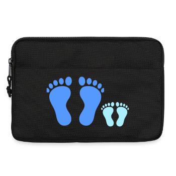Family Footprints Common Walk Vector - Laptop bag 13" - black - Front