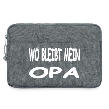 Grandfather - Laptop bag 13" - heather grey - Front