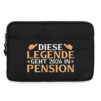 Pensionär 2026 Legende in Pension - Laptoptasche 13" - Schwarz - Vorne