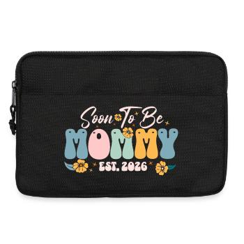 Bald Mama Est 2026 Blumen - Laptoptasche 13" - Schwarz - Vorne
