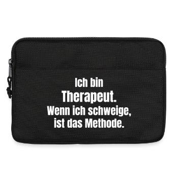 Ich bin Therapeut Schweigen ist Methode - Laptoptasche 13" - Schwarz - Vorne