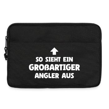 So sieht ein großartiger Angler aus - Laptoptasche 13" - Schwarz - Vorne
